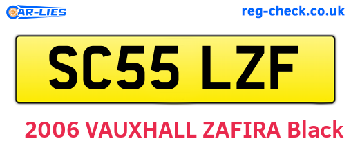 SC55LZF are the vehicle registration plates.