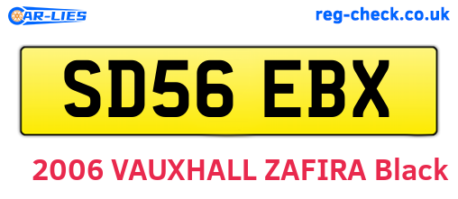 SD56EBX are the vehicle registration plates.