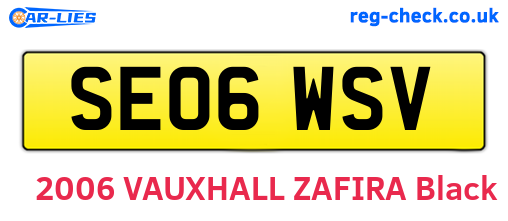 SE06WSV are the vehicle registration plates.