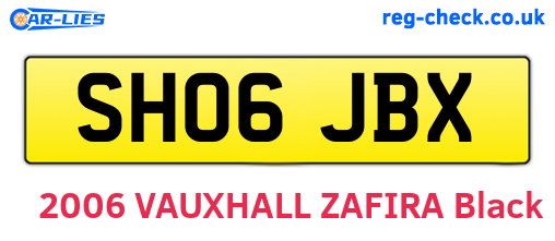 SH06JBX are the vehicle registration plates.