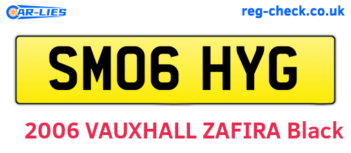 SM06HYG are the vehicle registration plates.