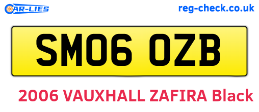 SM06OZB are the vehicle registration plates.