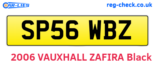 SP56WBZ are the vehicle registration plates.
