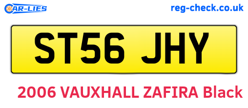 ST56JHY are the vehicle registration plates.