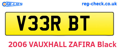 V33RBT are the vehicle registration plates.