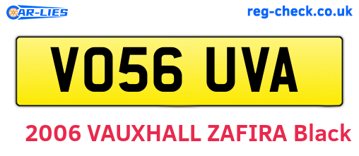 VO56UVA are the vehicle registration plates.