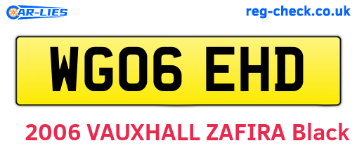 WG06EHD are the vehicle registration plates.