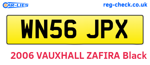 WN56JPX are the vehicle registration plates.