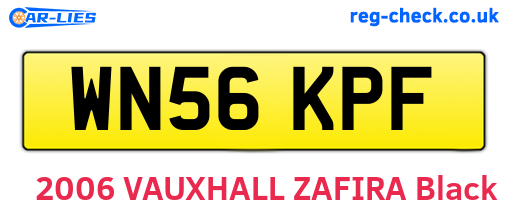 WN56KPF are the vehicle registration plates.
