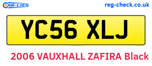 YC56XLJ are the vehicle registration plates.