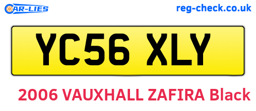 YC56XLY are the vehicle registration plates.