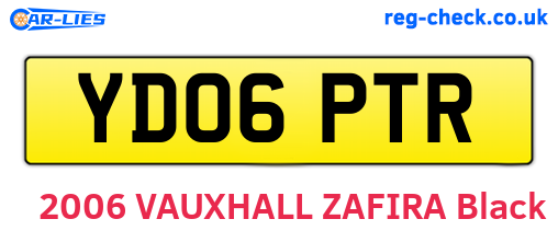 YD06PTR are the vehicle registration plates.