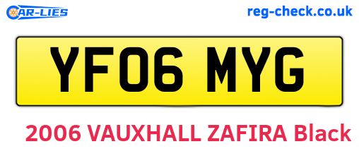 YF06MYG are the vehicle registration plates.