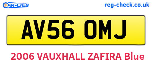 AV56OMJ are the vehicle registration plates.