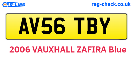 AV56TBY are the vehicle registration plates.