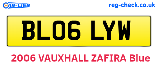BL06LYW are the vehicle registration plates.