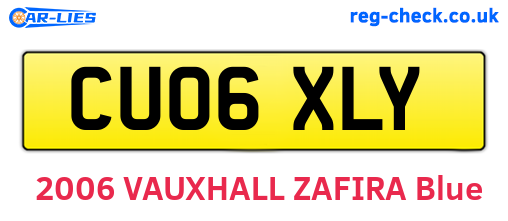 CU06XLY are the vehicle registration plates.