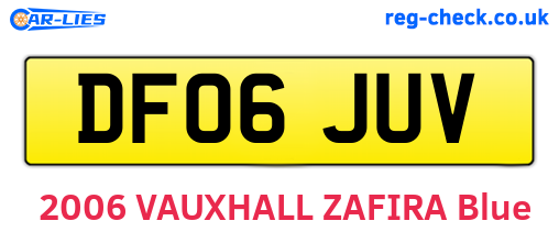 DF06JUV are the vehicle registration plates.