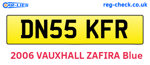 DN55KFR are the vehicle registration plates.