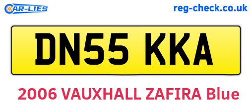 DN55KKA are the vehicle registration plates.