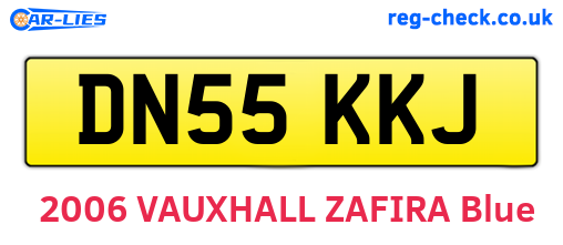 DN55KKJ are the vehicle registration plates.