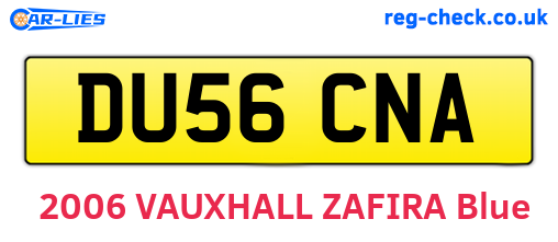 DU56CNA are the vehicle registration plates.