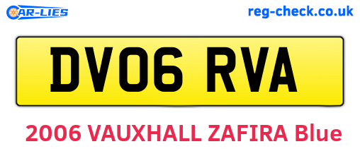 DV06RVA are the vehicle registration plates.