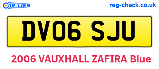 DV06SJU are the vehicle registration plates.
