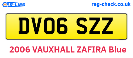 DV06SZZ are the vehicle registration plates.
