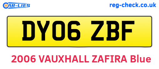DY06ZBF are the vehicle registration plates.