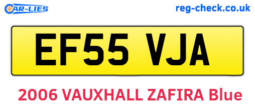 EF55VJA are the vehicle registration plates.