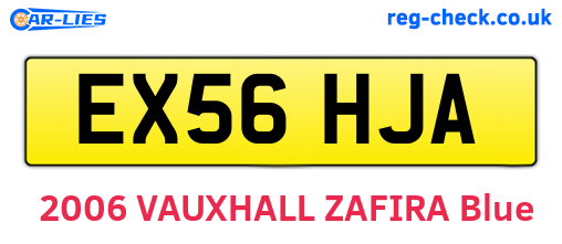 EX56HJA are the vehicle registration plates.