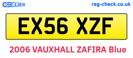 EX56XZF are the vehicle registration plates.