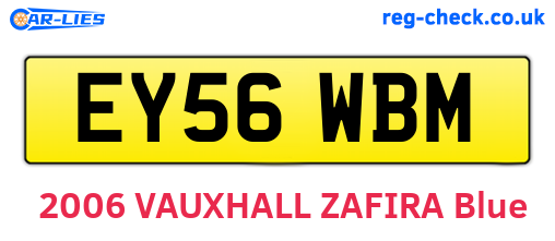 EY56WBM are the vehicle registration plates.