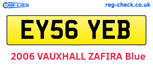EY56YEB are the vehicle registration plates.