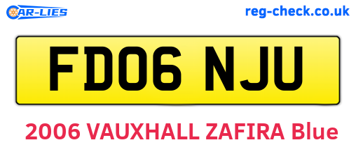 FD06NJU are the vehicle registration plates.