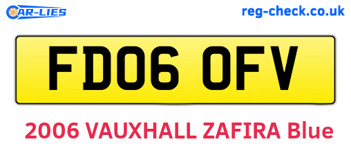 FD06OFV are the vehicle registration plates.