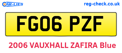 FG06PZF are the vehicle registration plates.