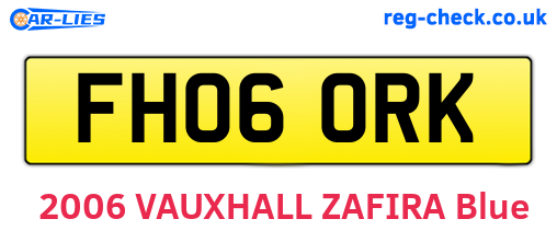 FH06ORK are the vehicle registration plates.
