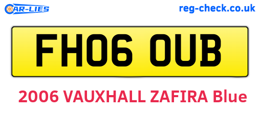 FH06OUB are the vehicle registration plates.