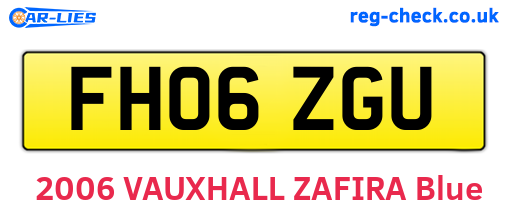 FH06ZGU are the vehicle registration plates.