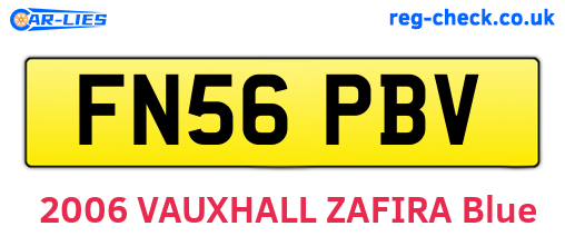 FN56PBV are the vehicle registration plates.