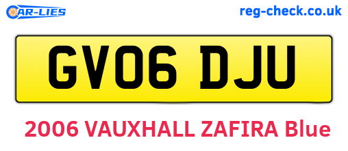 GV06DJU are the vehicle registration plates.
