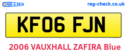 KF06FJN are the vehicle registration plates.