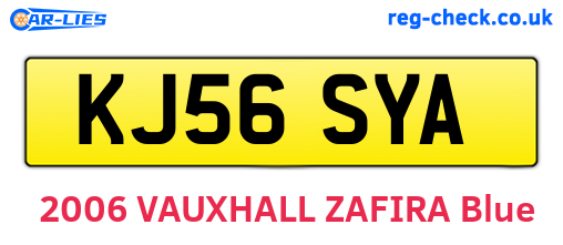 KJ56SYA are the vehicle registration plates.