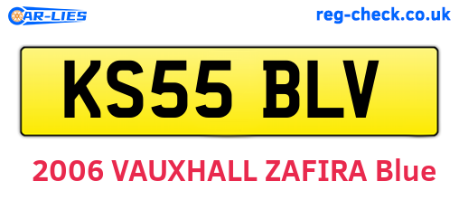 KS55BLV are the vehicle registration plates.