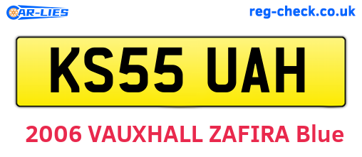 KS55UAH are the vehicle registration plates.