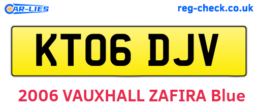 KT06DJV are the vehicle registration plates.