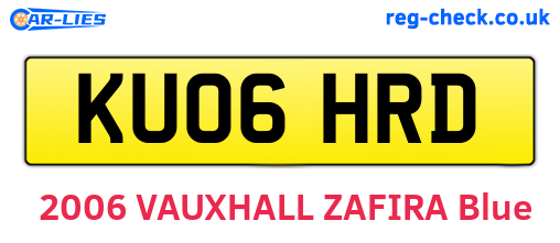 KU06HRD are the vehicle registration plates.