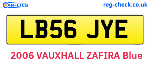 LB56JYE are the vehicle registration plates.